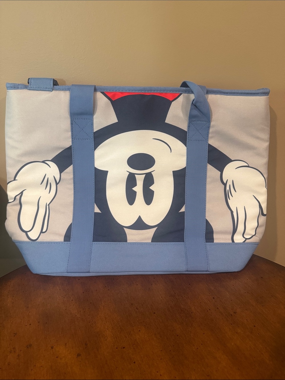 Disney Blue and White Mickey Cartoon Canvas Tote